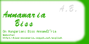 annamaria biss business card